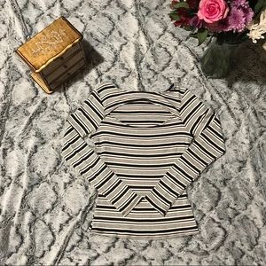 Stripped cutout fitted top